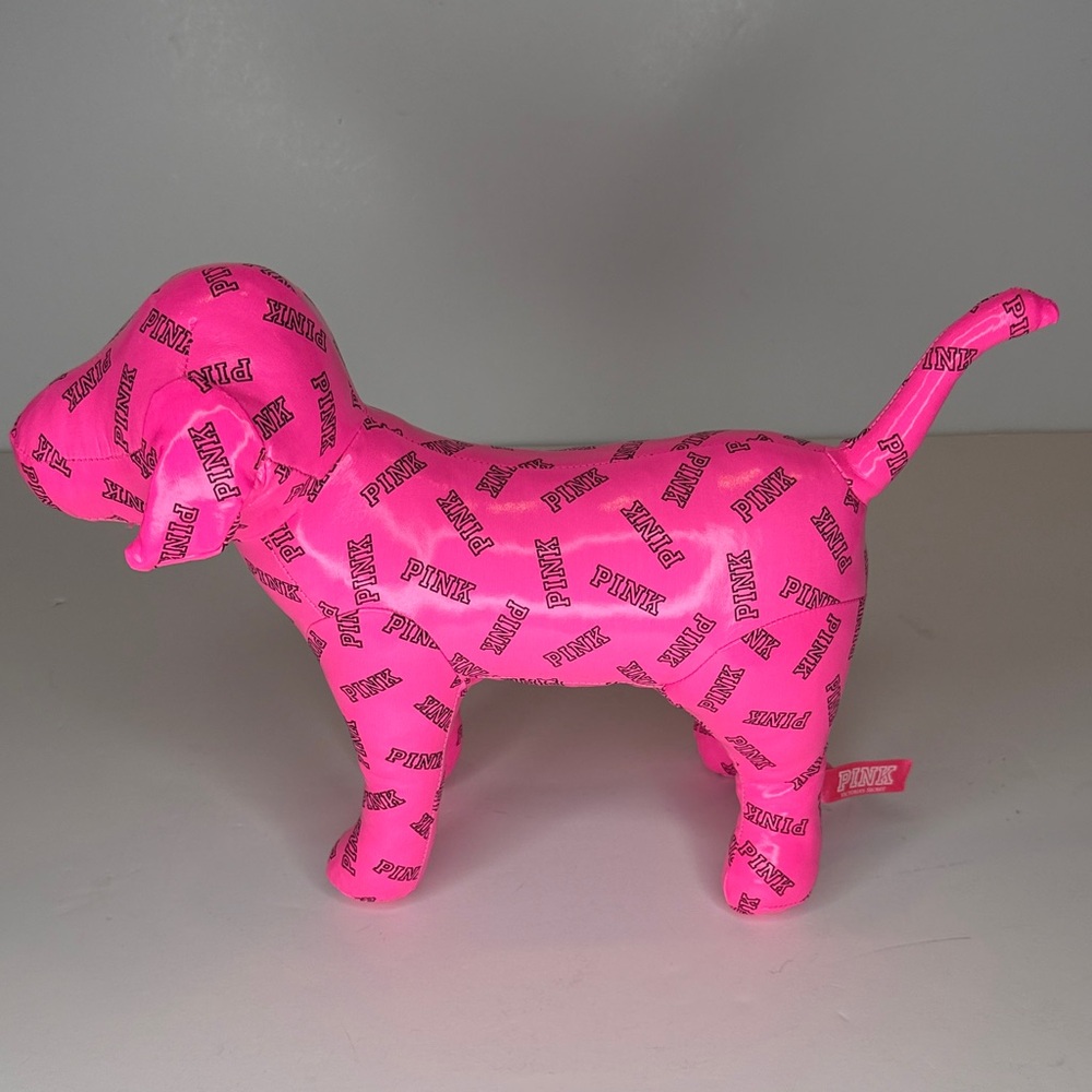 Victoria's Secret PINK neon pink plush dog
